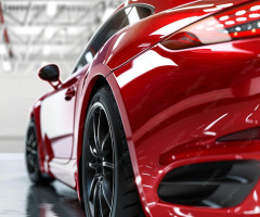 glossy black car ceramic coating
