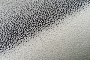 ceramic coating beads on hood